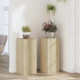 Pflanzenständer 2 Stück Eichenholz Sonoma 30x30x70 cm von , Topfständer - Ref: Foro24-852926, Preis: 77,43 €, Rabatt: %