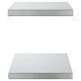 Estantes de pared 2 uds acero inoxidable plateado 50x30x3 cm