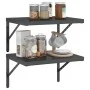 Estantes de pared 2 uds acero inoxidable negro 50x40x3 cm by , Shelves and shelves - Ref: Foro24-30293, Price: 48,32 €, Disco...
