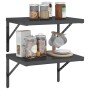Wandregale 2 Stück Edelstahl schwarz 50x40x3 cm von , Regale und Regale - Ref: Foro24-30293, Preis: 45,63 €, Rabatt: %