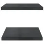 Estantes de pared 2 uds acero inoxidable negro 50x40x3 cm by , Shelves and shelves - Ref: Foro24-30293, Price: 48,32 €, Disco...