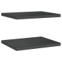 Wandregale 2 Stück Edelstahl schwarz 50x40x3 cm von , Regale und Regale - Ref: Foro24-30293, Preis: 45,63 €, Rabatt: %