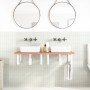 Estante de lavabo de pared de acero y madera maciza de haya by , bathroom vanities - Ref: Foro24-3302452, Price: 149,42 €, Di...