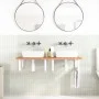 Estante de lavabo de pared de acero y madera maciza de haya by , bathroom vanities - Ref: Foro24-3302452, Price: 141,22 €, Di...