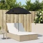 Doppel-Liegestuhl mit Kissen und Sonnenschirm aus synthetischem Rattan in Beige. von , Liegen - Ref: Foro24-368085, Preis: 26...