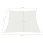Segelmarkise HDPE weiß 160 g/m² 4/5x4 m von vidaXL, Sonnenschirme - Ref: Foro24-311271, Preis: 40,64 €, Rabatt: %