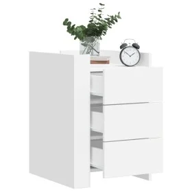 Nachttisch aus weißem Ingenieurholz 45x50x65 cm von , Nachttische - Ref: Foro24-848304, Preis: 75,90 €, Rabatt: %