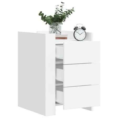 Mesita de noche madera de ingeniería blanco 45x50x65 cm de , Mesitas de noche - Ref: Foro24-848304, Precio: 75,90 €, Descuent...
