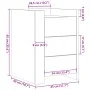Mesita de noche madera de ingeniería blanco 45x50x65 cm de , Mesitas de noche - Ref: Foro24-848304, Precio: 75,90 €, Descuent...