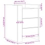 Nachttisch aus weißem Ingenieurholz 45x50x65 cm von , Nachttische - Ref: Foro24-848304, Preis: 76,94 €, Rabatt: %