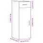 Ingenieurholz-Sideboard in Weiß 30x42,5x93 cm von , Sideboards - Ref: Foro24-846271, Preis: 71,85 €, Rabatt: %