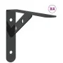 Soportes de estante 4 uds acero inoxidable negro 20x2,5x14 cm de , Estantes y estanterías - Ref: Foro24-30302, Precio: 24,32 ...