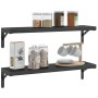 Regalträger 4 Stück Edelstahl Schwarz 20x2,5x14 cm von , Regale und Regale - Ref: Foro24-30302, Preis: 24,84 €, Rabatt: %