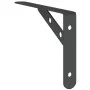Soportes de estante 4 uds acero inoxidable negro 20x2,5x14 cm de , Estantes y estanterías - Ref: Foro24-30302, Precio: 24,32 ...