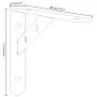 Regalträger 4 Stück Edelstahl Schwarz 20x2,5x14 cm von , Regale und Regale - Ref: Foro24-30302, Preis: 24,32 €, Rabatt: %