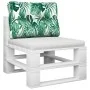 Cojín para palés tela estampado de hojas 50x40x12 cm de , Cojines para sillas y sofás - Ref: Foro24-360547, Precio: 21,59 €, ...