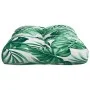Cojín para palés tela estampado de hojas 50x40x12 cm de , Cojines para sillas y sofás - Ref: Foro24-360547, Precio: 21,59 €, ...