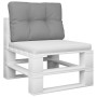 Cojín para sofá de palets tela gris 60x40x12 cm by , Cushions for chairs and sofas - Ref: Foro24-360558, Price: 28,44 €, Disc...