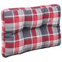 Cojín para sofá de palets tela a cuadros rojo 60x40x12 cm by , Cushions for chairs and sofas - Ref: Foro24-360570, Price: 20,...