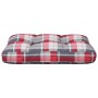 Cojín para sofá de palets tela a cuadros rojo 60x40x12 cm by , Cushions for chairs and sofas - Ref: Foro24-360570, Price: 20,...