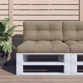 Kissen für Paletten aus grauem Taupe-Stoff 70x40x12 cm von , Kissen für Stühle und Sofas - Ref: Foro24-360587, Preis: 27,87 €...