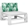 Cojín para palés tela estampado de hojas 70x40x12 cm de , Cojines para sillas y sofás - Ref: Foro24-360591, Precio: 22,17 €, ...