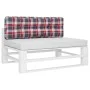 Cojín para sofá de palets tela a cuadros rojo 120x40x12 cm by , Cushions for chairs and sofas - Ref: Foro24-360636, Price: 28...