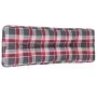 Cojín para sofá de palets tela a cuadros rojo 120x40x12 cm by , Cushions for chairs and sofas - Ref: Foro24-360636, Price: 28...