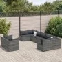 Set de sofás de jardín con cojines 9 pzas ratán sintético gris by , Garden sets - Ref: Foro24-3308298, Price: 609,39 €, Disco...