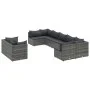 Set de sofás de jardín con cojines 9 pzas ratán sintético gris by , Garden sets - Ref: Foro24-3308298, Price: 609,39 €, Disco...