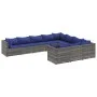 Set de sofás de jardín y cojines 10 pzas ratán sintético gris by , Garden sets - Ref: Foro24-3308335, Price: 656,44 €, Discou...
