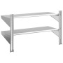Estante de pared acero inoxidable plateado 100x40x60 cm by , Shelves and shelves - Ref: Foro24-30309, Price: 81,40 €, Discoun...