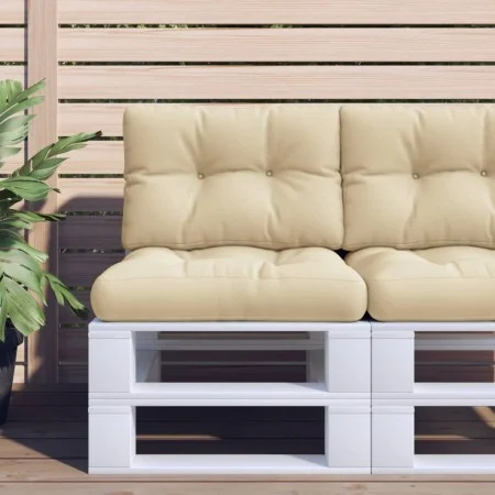 Cojines para palets 2 unidades tela beige by , Cushions for chairs and sofas - Ref: Foro24-360648, Price: 39,72 €, Discount: %