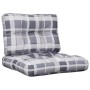Palettenkissen, 2 Stück, grau kariertes Stoff von , Kissen für Stühle und Sofas - Ref: Foro24-360681, Preis: 43,43 €, Rabatt: %