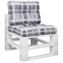 Cojines para palets 2 unidades tela a cuadros gris by , Cushions for chairs and sofas - Ref: Foro24-360681, Price: 42,79 €, D...