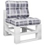 Palettenkissen, 2 Stück, grau kariertes Stoff von , Kissen für Stühle und Sofas - Ref: Foro24-360681, Preis: 43,43 €, Rabatt: %