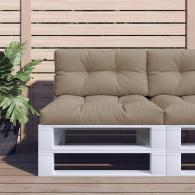 Cojines para palets 2 unidades tela gris taupé by , Cushions for chairs and sofas - Ref: Foro24-360697, Price: 63,13 €, Disco...