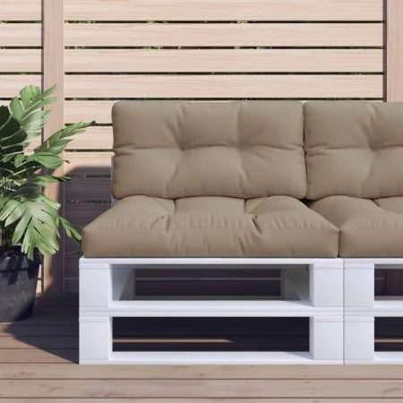 Palettenkissen, 2 Stück, grauer Taupé-Stoff. von , Kissen für Stühle und Sofas - Ref: Foro24-360697, Preis: 60,10 €, Rabatt: %