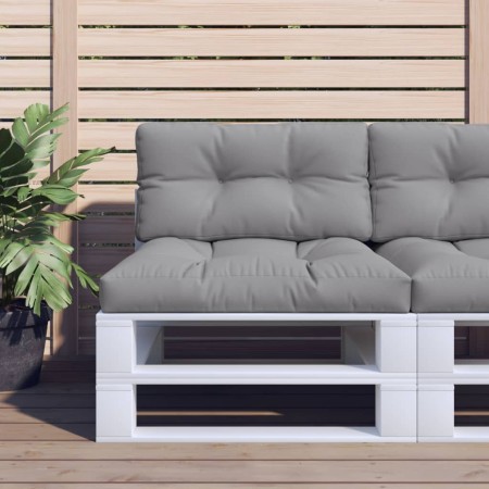 Cojines para sofá de palets 2 unidades tela gris by , Cushions for chairs and sofas - Ref: Foro24-360712, Price: 50,03 €, Dis...