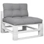 Cojines para sofá de palets 2 unidades tela gris by , Cushions for chairs and sofas - Ref: Foro24-360712, Price: 43,38 €, Dis...