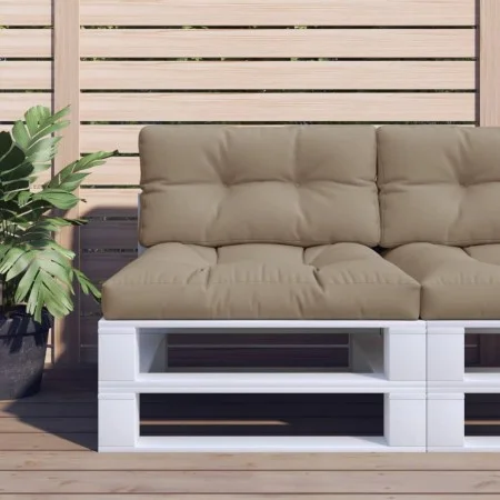 Palettenkissen, 2 Stück, grauer Taupé-Stoff. von , Kissen für Stühle und Sofas - Ref: Foro24-360719, Preis: 74,69 €, Rabatt: %