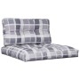 Cojines para palets 2 unidades tela a cuadros gris by , Cushions for chairs and sofas - Ref: Foro24-360725, Price: 56,41 €, D...