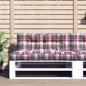 Palettenkissen, 2 Stück, rotes Karomuster-Stoff von , Kissen für Stühle und Sofas - Ref: Foro24-360746, Preis: 63,07 €, Rabat...