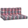 Palettenkissen, 2 Stück, rotes Karomuster-Stoff von , Kissen für Stühle und Sofas - Ref: Foro24-360746, Preis: 63,07 €, Rabat...