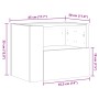 Wandnachttische, 2 Stück, weiß, 45x30x35 cm. von , Nachttische - Ref: Foro24-848312, Preis: 66,59 €, Rabatt: %