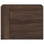 Mesitas de noche de pared 2 uds color marrón roble 45x30x35 cm by , Nightstands - Ref: Foro24-848338, Price: 74,86 €, Discoun...