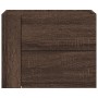 Mesitas de noche de pared 2 uds color marrón roble 45x30x35 cm by , Nightstands - Ref: Foro24-848338, Price: 75,85 €, Discoun...
