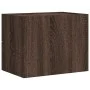 Mesitas de noche de pared 2 uds color marrón roble 45x30x35 cm by , Nightstands - Ref: Foro24-848338, Price: 74,86 €, Discoun...
