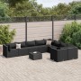 Gartensofa-Set und Kissen, 10-teilig, aus schwarzem Kunststoff-Rattan. von , Gartensets - Ref: Foro24-3308323, Preis: 751,56 ...