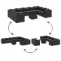 Set de sofás de jardín y cojines 10 pzas ratán sintético negro by , Garden sets - Ref: Foro24-3308323, Price: 751,34 €, Disco...